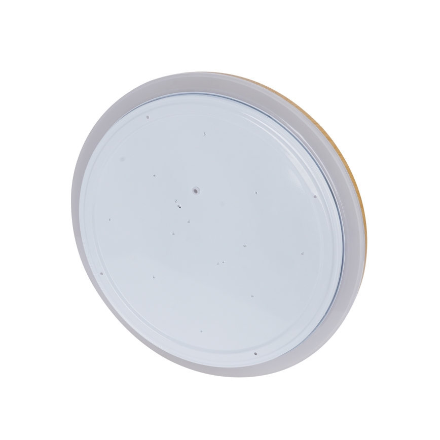 Brilagi - димируемо LED таванно осветително тяло RIVO LED/72W/230V 3000-6000K с дървесен декор, диаметър 50 см + дистанционно управление
