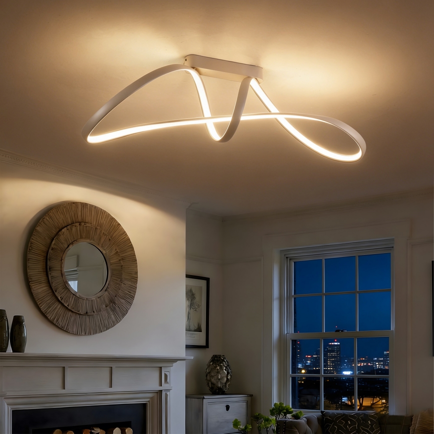 Brilagi - Димируема LED плафониера TWISTER LED/60W/230V 3000-6000K бежова + дистанционно управление