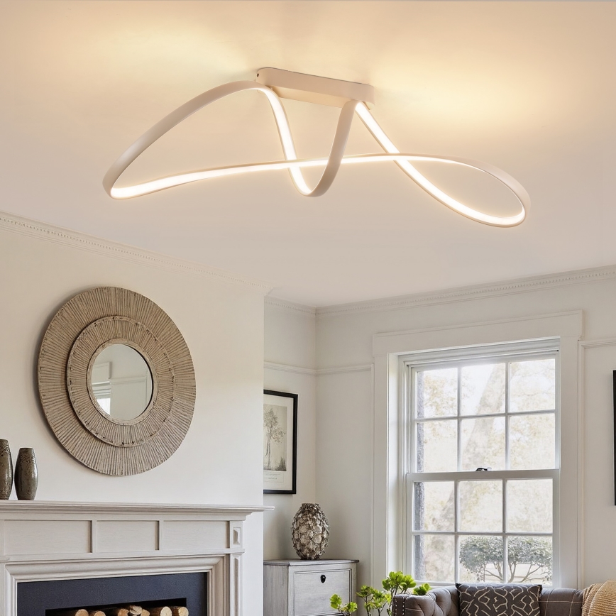 Brilagi - Димируема LED плафониера TWISTER LED/60W/230V 3000-6000K бежова + дистанционно управление