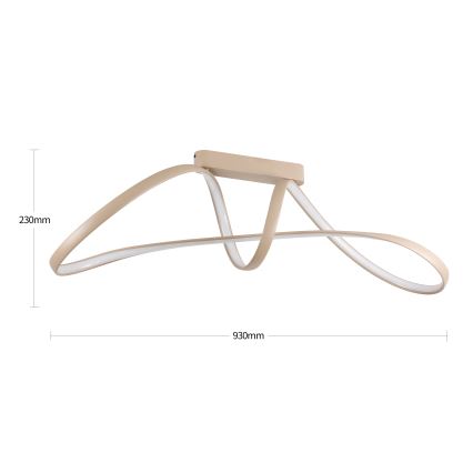 Brilagi - Димируема LED плафониера TWISTER LED/60W/230V 3000-6000K бежова + дистанционно управление