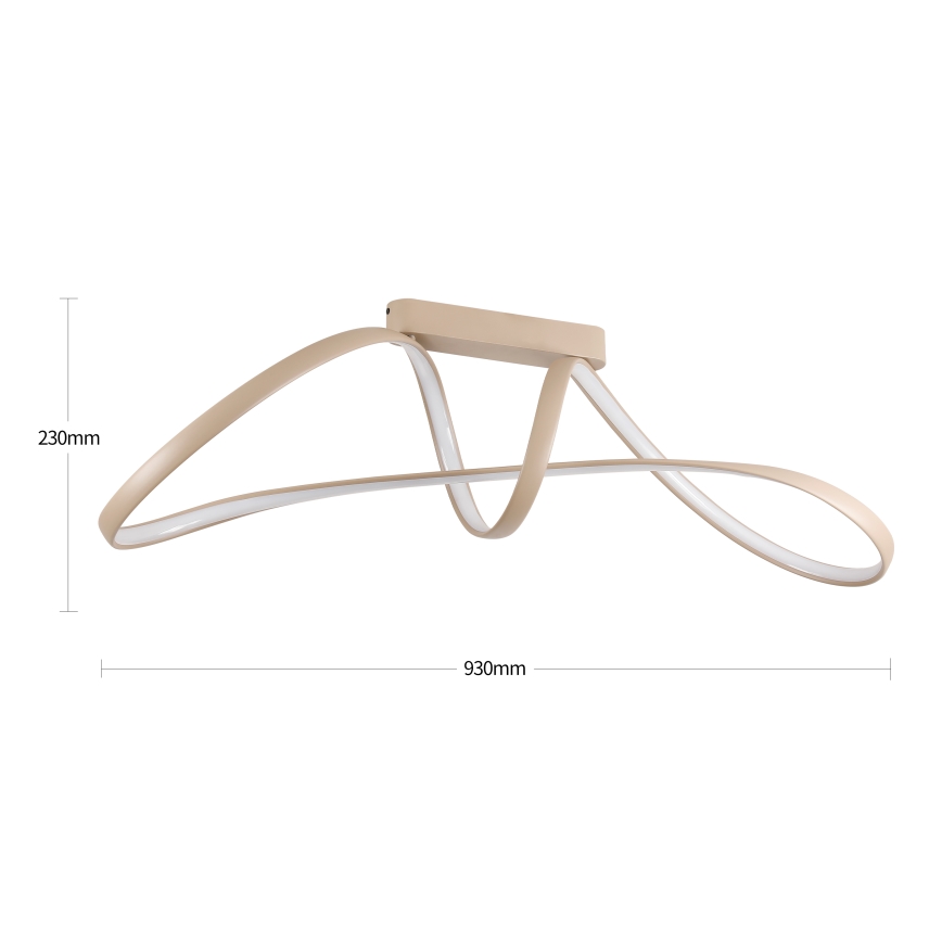 Brilagi - Димируема LED плафониера TWISTER LED/60W/230V 3000-6000K бежова + дистанционно управление