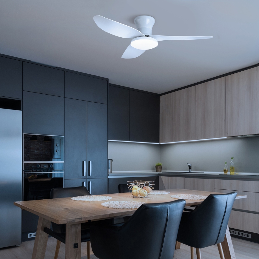 Brilagi - LED Димируем таванен вентилатор LED/30W/230V 3000-6500K бял + дистанционно управление