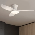Brilagi - LED димируем таванен вентилатор LED/30W/230V 3000-6500K бял + с дистанционно управление
