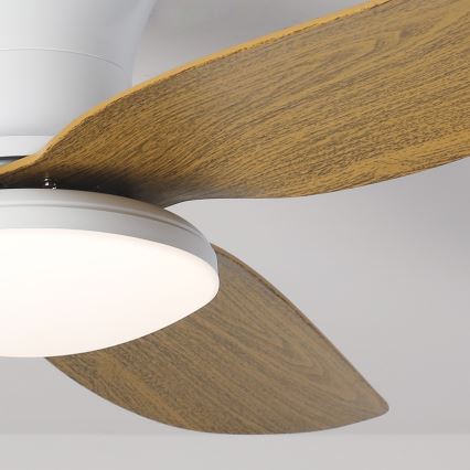 Brilagi - LED Димируем таванен вентилатор LED/30W/230V 3000-6500K бял/кафяв + дистанционно управление