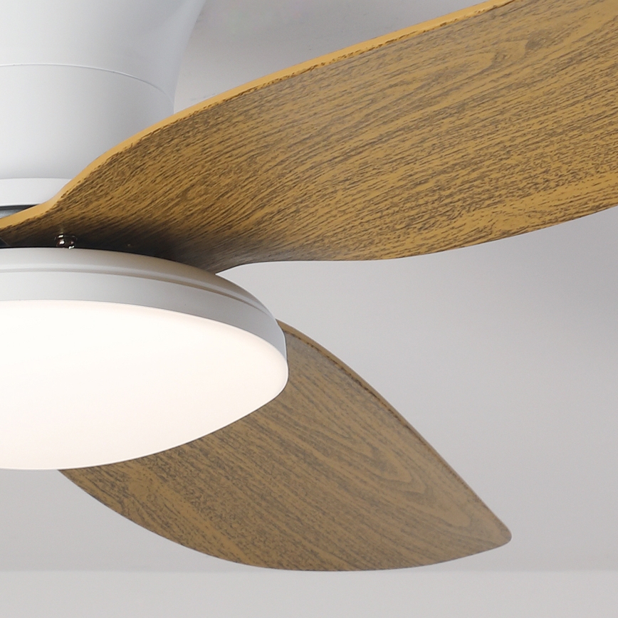 Brilagi - LED Димируем таванен вентилатор LED/30W/230V 3000-6500K бял/кафяв + дистанционно управление