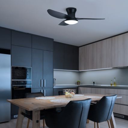 Brilagi - LED Димируем таванен вентилатор LED/30W/230V 3000-6500K черен + дистанционно управление