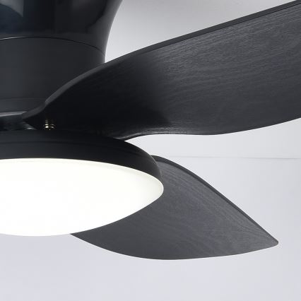 Brilagi - LED Димируем таванен вентилатор LED/30W/230V 3000-6500K черен + дистанционно управление