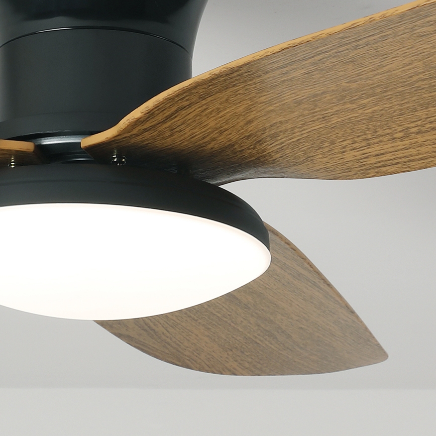 Brilagi - LED Димируем таванен вентилатор LED/30W/230V 3000-6500K черен/кафяв + дистанционно управление