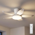 Brilagi - LED димируем таванен вентилатор LED/32W/230V 3000-6500K диаметър 95 см бял + дистанционно управление
