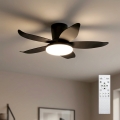 Brilagi - LED Димируем таванен вентилатор LED/32W/230V 3000-6500K пр. 95 cm черен + дистанционно управление