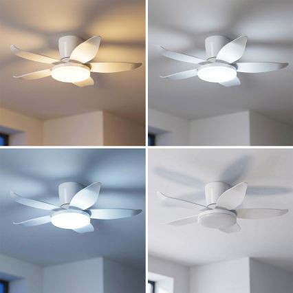 Brilagi - Димируем LED таванен вентилатор LED/32W/230V Ø95 cm бял + дистанционно управление