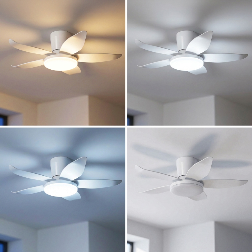 Brilagi - Димируем LED таванен вентилатор LED/32W/230V Ø95 cm бял + дистанционно управление