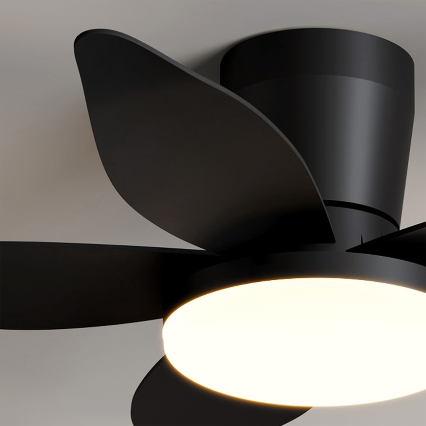 Brilagi - LED Димируем таванен вентилатор LED/32W/230V 3000-6500K пр. 95 cm черен + дистанционно управление