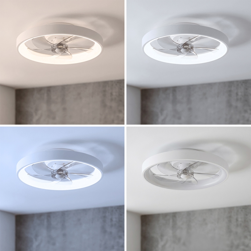 Brilagi - LED димируем таванен вентилатор LED/34W/230V 3000-6500K Ø 50 см бял + дистанционно управление
