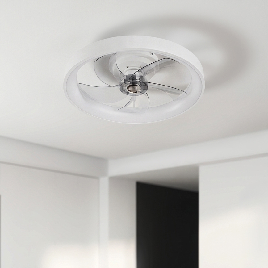 Brilagi - LED димируем таванен вентилатор LED/34W/230V 3000-6500K Ø 50 см бял + дистанционно управление