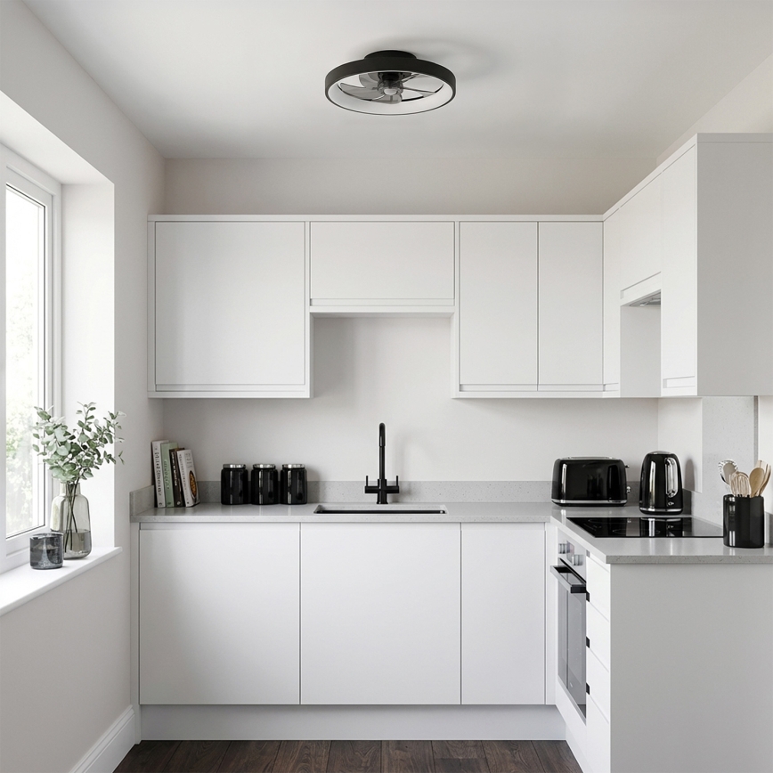 Brilagi - LED таванен вентилатор с възможност за димиране LED/34W/230V 3000-6500K Ø 50 см черен + дистанционно управление
