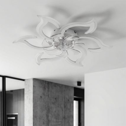 Brilagi - LED димируем таванен вентилатор LED/34W/230V 3000-6500K Ø 83 cm, бял + дистанционно управление