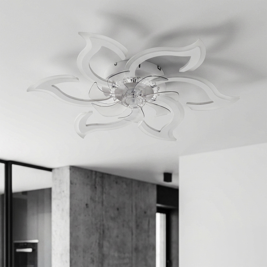 Brilagi - LED димируем таванен вентилатор LED/34W/230V 3000-6500K Ø 83 cm, бял + дистанционно управление