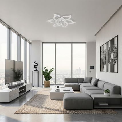 Brilagi - Димируем таванен вентилатор LED/34W/230V, Ø 83 см, бял + дистанционно управление