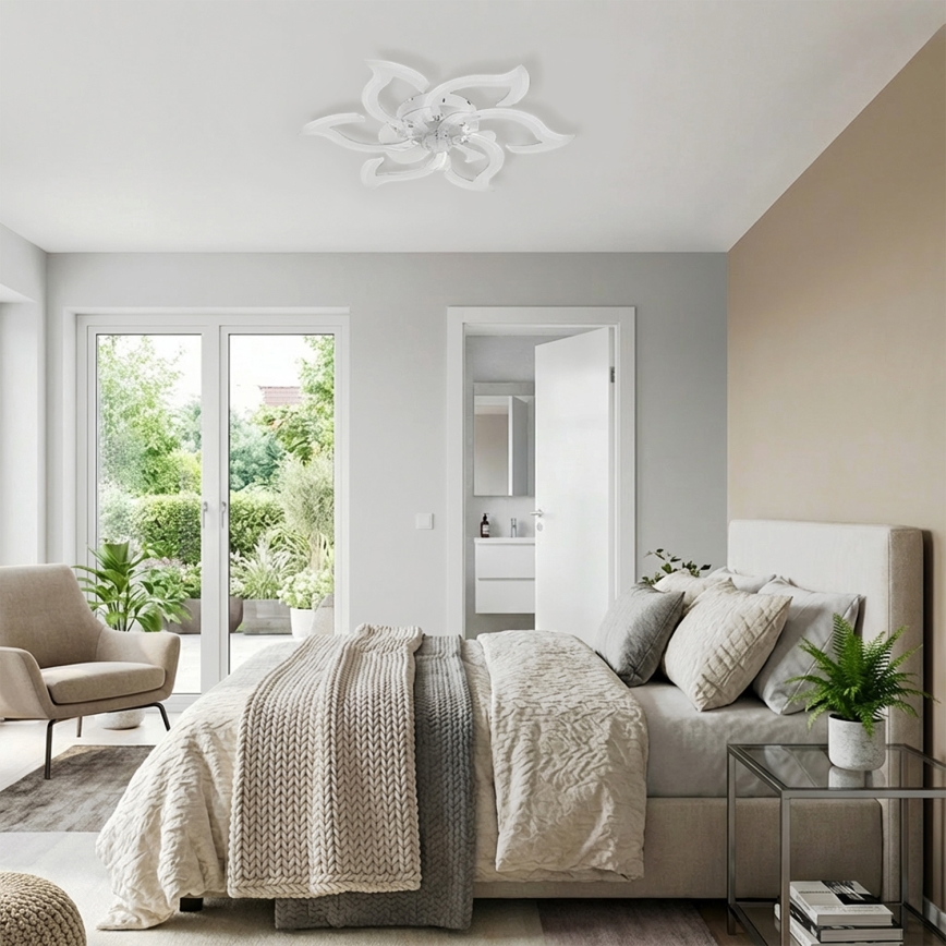 Brilagi - Димируем таванен вентилатор LED/34W/230V, Ø 83 см, бял + дистанционно управление