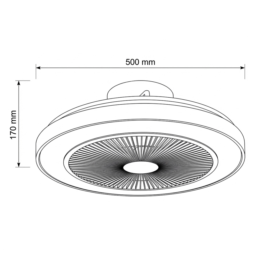 Brilagi - LED таванен вентилатор с възможност за димиране LED/38W/230V 3000-6500K Ø 50 см бял/кафяв + дистанционно управление