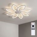 Brilagi - LED димируем таванен вентилатор LED/43W/230V 3000-6500K Ø 90 cm бял + дистанционно управление