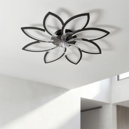 Brilagi - димируем таванен вентилатор с LED, 43 W, 230 V, Ø 90 см, черен + дистанционно управление