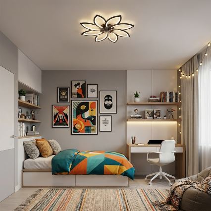 Brilagi - димируем таванен вентилатор с LED, 43 W, 230 V, Ø 90 см, черен + дистанционно управление