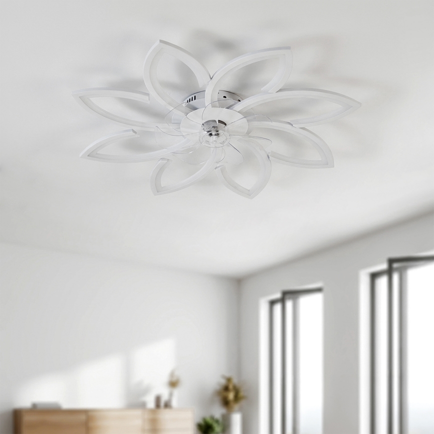 Brilagi - LED таванен вентилатор с димируемо осветление, 43W/230V, Ø 90 см, бял + дистанционно управление