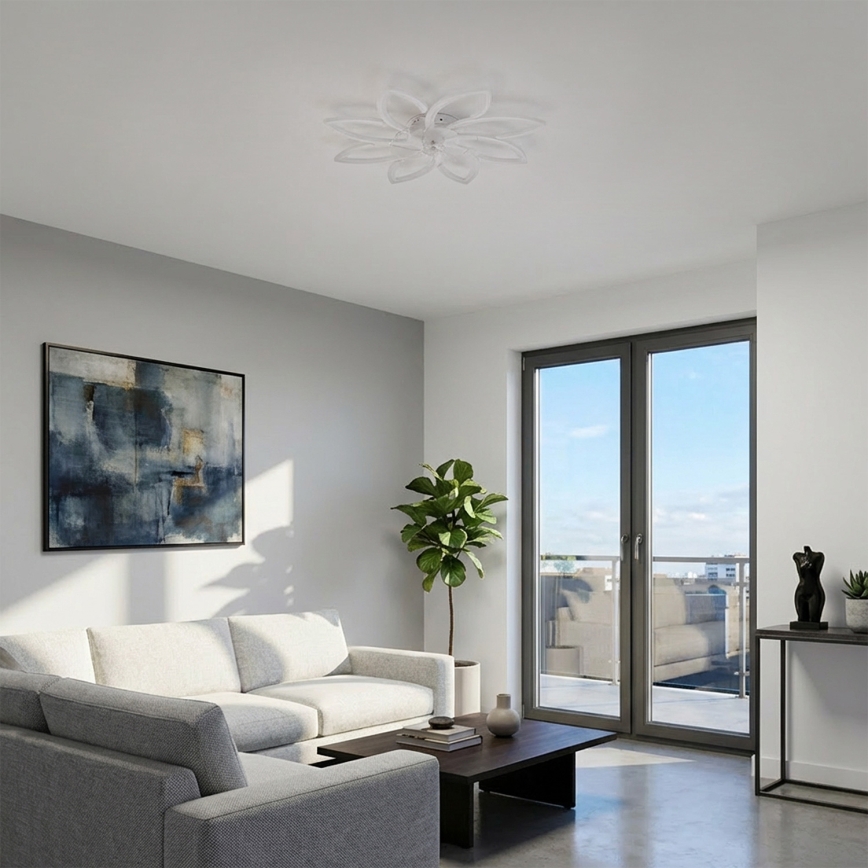 Brilagi - LED таванен вентилатор с димируемо осветление, 43W/230V, Ø 90 см, бял + дистанционно управление