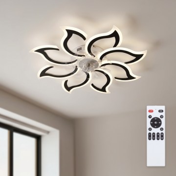 Brilagi - LED димируем таванен вентилатор LED/44W/230V 3000-6500K Ø 90 см черен + дистанционно управление