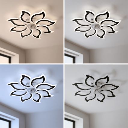 Brilagi - LED димируем таванен вентилатор LED/44W/230V 3000-6500K Ø 90 см черен + дистанционно управление