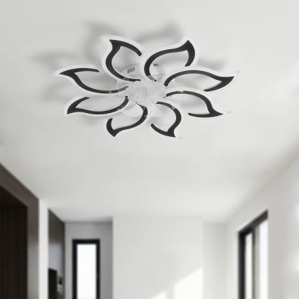 Brilagi - LED димируем таванен вентилатор LED/44W/230V 3000-6500K Ø 90 см черен + дистанционно управление