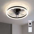 Brilagi - LED димируем таванен вентилатор LED/62W/230V 3000-6500K Ø 50 см черен + дистанционно управление