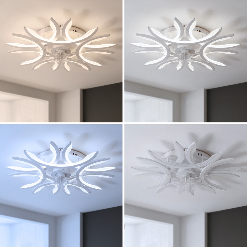 Brilagi - димируем LED таванен вентилатор, LED/70W/230V, 3000-6500K, диаметър 76 см, бял, с дистанционно управление