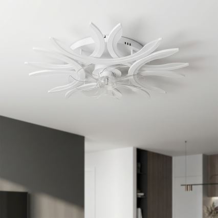 Brilagi - димируем LED таванен вентилатор, LED/70W/230V, 3000-6500K, диаметър 76 см, бял, с дистанционно управление