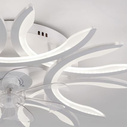 Brilagi - димируем LED таванен вентилатор, LED/70W/230V, 3000-6500K, диаметър 76 см, бял, с дистанционно управление