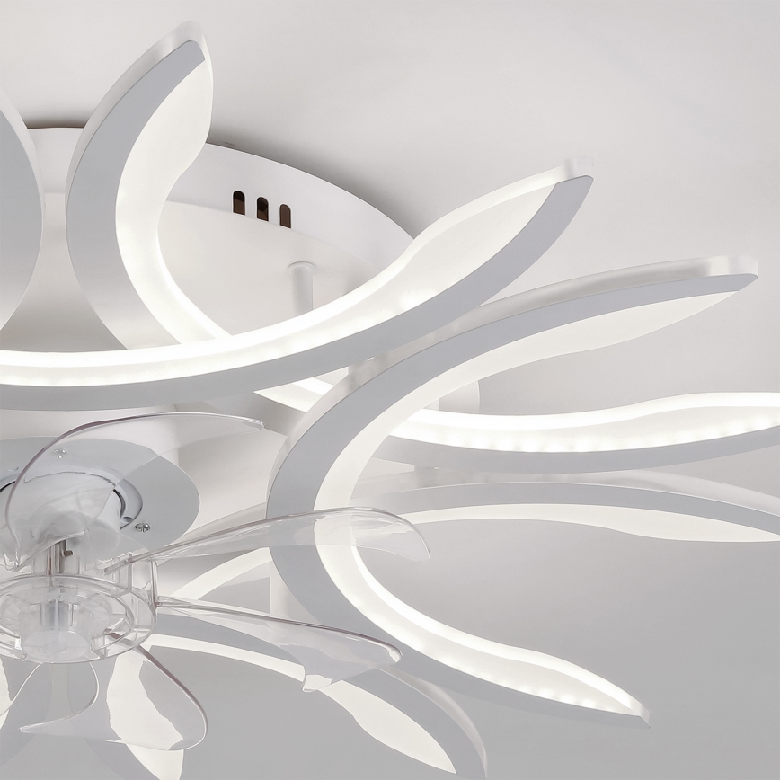 Brilagi - димируем LED таванен вентилатор, LED/70W/230V, 3000-6500K, диаметър 76 см, бял, с дистанционно управление
