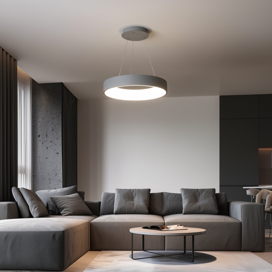 Brilagi - LED Димируем висящ полилей FALCON LED/80W/230V 3000-6500K Ø 60 см сив + дистанционно