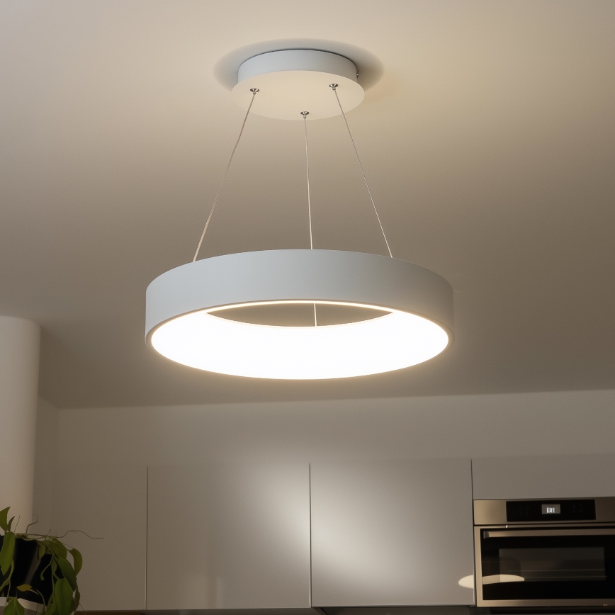 Brilagi - LED Димируем висящ полилей FALCON LED/80W/230V 3000-6500K Ø 60 см бял + дистанционно