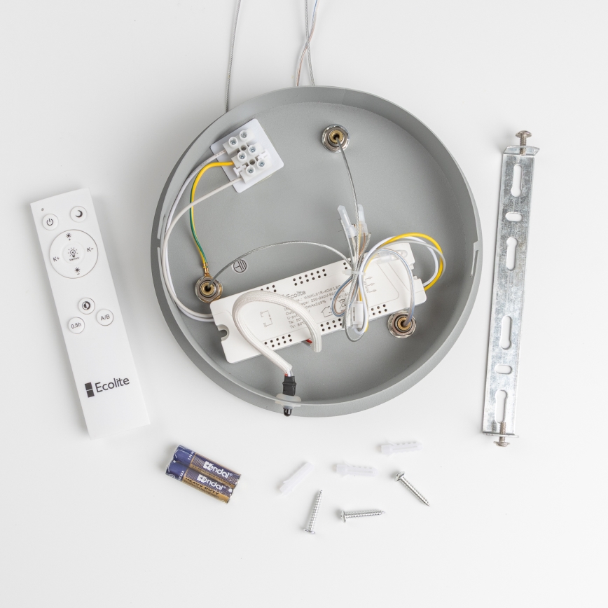 Brilagi - LED Димируем висящ полилей FALCON LED/40W/230V 3000-6500K Ø 45 см сив + дистанционно