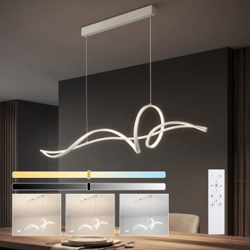 Brilagi - LED димируем висящ полилей на кабел SIGNATURE LED/55W/230V 3000-6000K 120x23 см бял + дистанционно управление