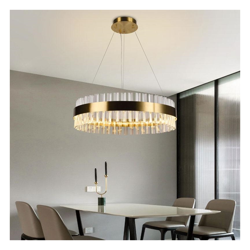 Brilagi - LED Димируем кристален полилей на връв HALO LED/40W/230V + дистанционно управление