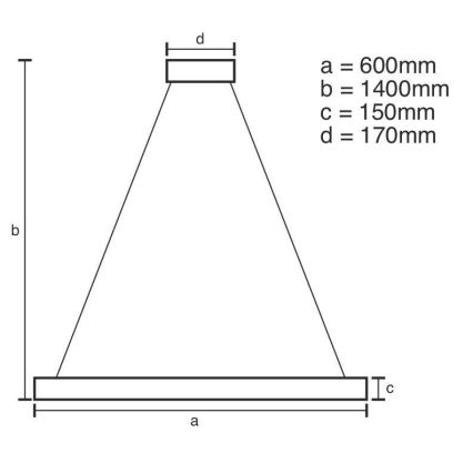 Brilagi - LED Димируем кристален полилей на връв HALO LED/40W/230V + дистанционно управление