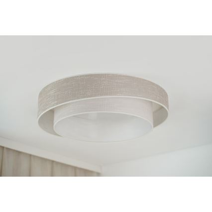 Brilagi - LED Димируем плафон DOVER SHINE LED/24W/230V 3000/4000/6500K сив/кремав + дистанционно управление