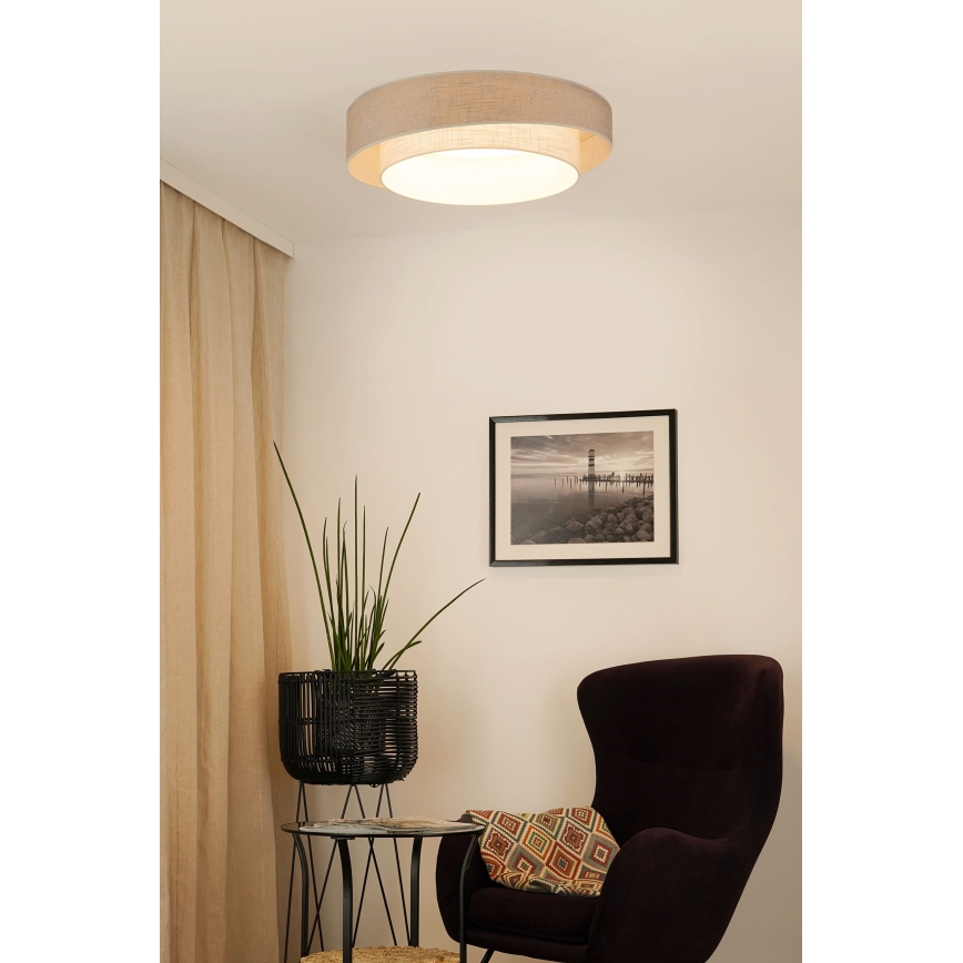 Brilagi - LED Димируем плафон DOVER SHINE LED/24W/230V 3000/4000/6500K сив/кремав + дистанционно управление