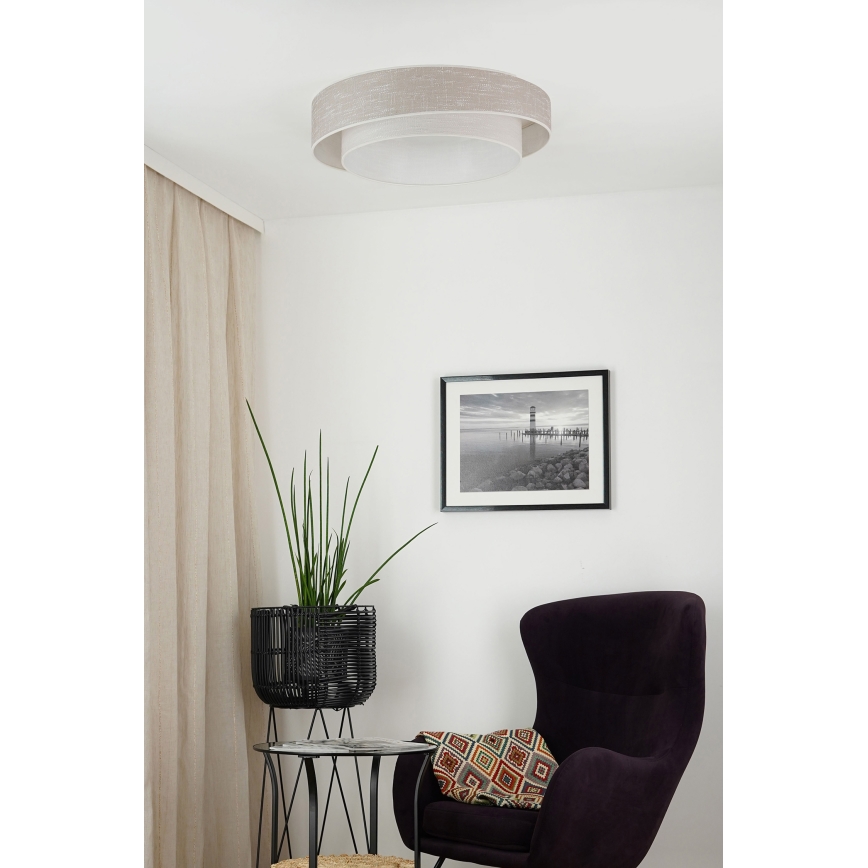 Brilagi - LED Димируем плафон DOVER SHINE LED/24W/230V 3000/4000/6500K сив/кремав + дистанционно управление