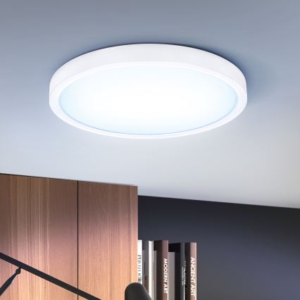 Brilagi - LED Димируем плафон ESTELA LED/36W/230V 3000-6500K ø 30 см бял + дистанционно управление