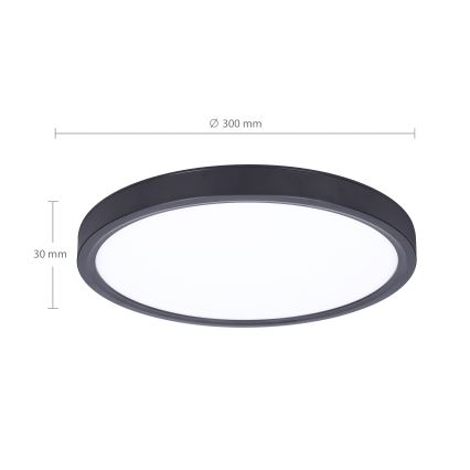 Brilagi - LED Димируем плафон ESTELA LED/36W/230V 3000-6500K ø 30 см черен + дистанционно управление