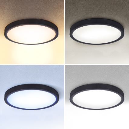 Brilagi - LED Димируем плафон ESTELA LED/48W/230V 3000-6500K ø 40 см черен + дистанционно управление